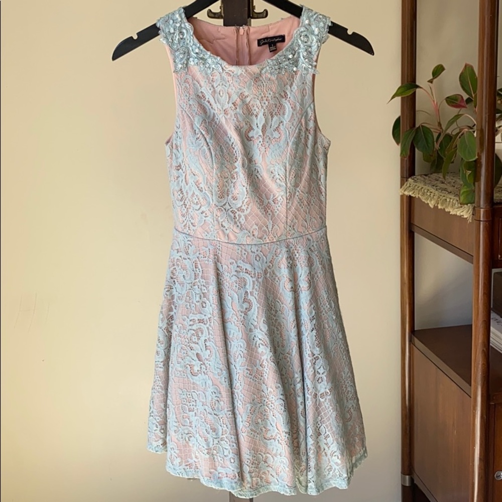 Jodi Kristopher lace cocktail dress